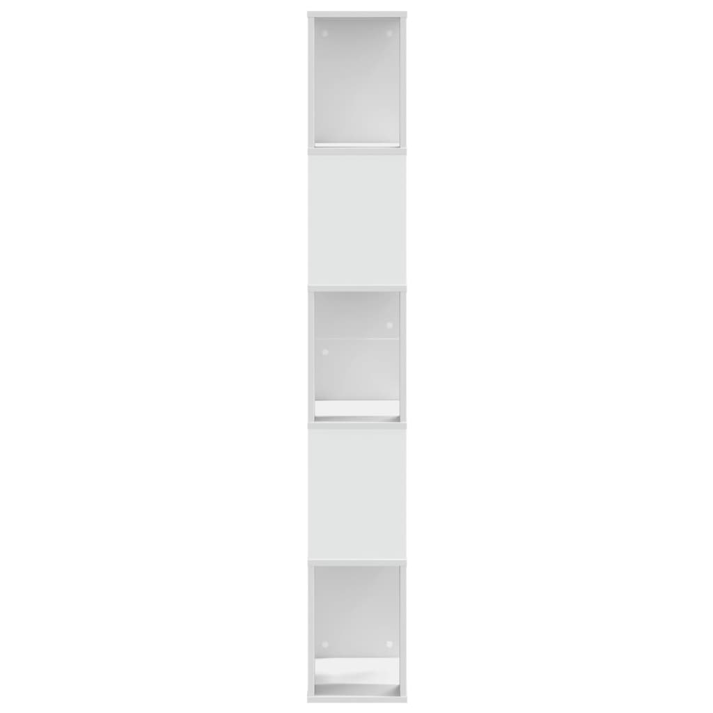 Libreria 5 Ripiani Bianca 45x23,5x162,5cm Legno Multistrato