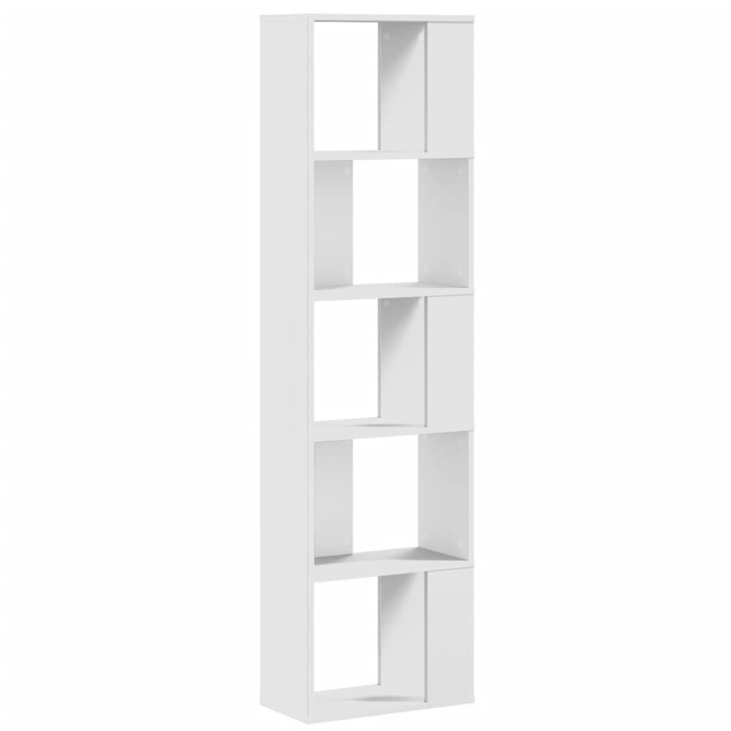 Libreria 5 Ripiani Bianca 45x23,5x162,5cm Legno Multistrato - homemem39