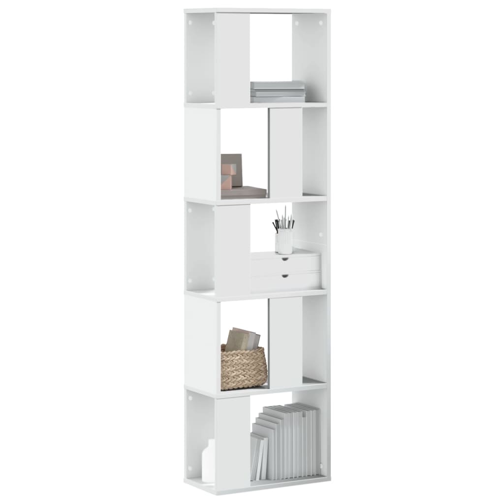 Libreria 5 Ripiani Bianca 45x23,5x162,5cm Legno Multistrato - homemem39