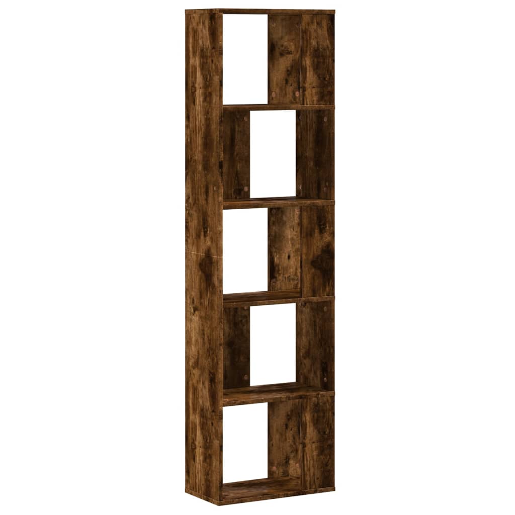 Libreria 5Ripiani Rovere Fumo 45x23,5x162,5cm Legno Multistrato