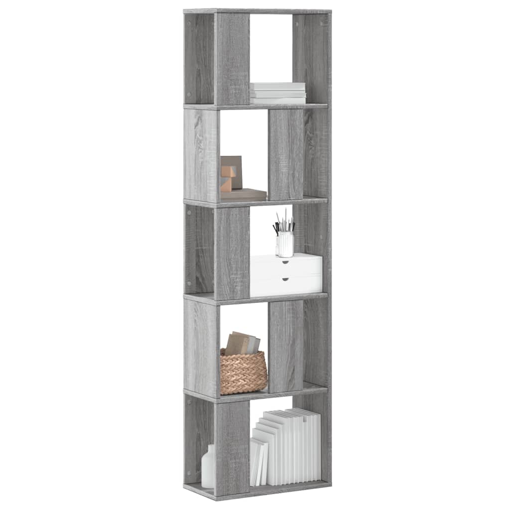 Libreria 5Ripiani Grigio Sonoma 45x23,5x162,5 Legno Multistrato