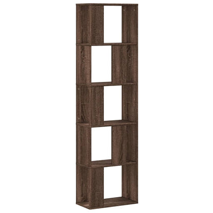 Libreria 5 Ripiani Rovere Marrone 45x23,5x162,5cm Multistrato