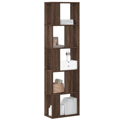 Libreria 5 Ripiani Rovere Marrone 45x23,5x162,5cm Multistrato