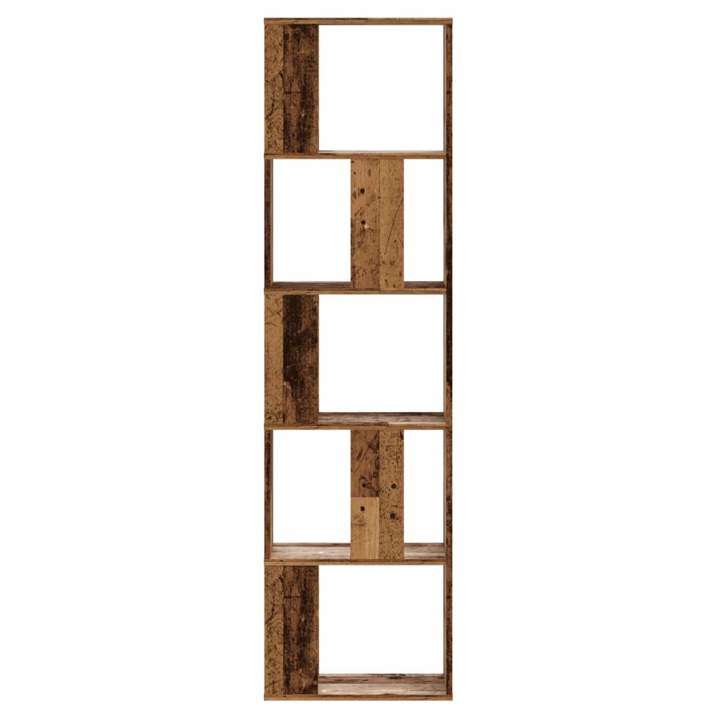 Libreria 5 Ripiani Legno Vecchio 45x23,5x162,5cm Multistrato - homemem39