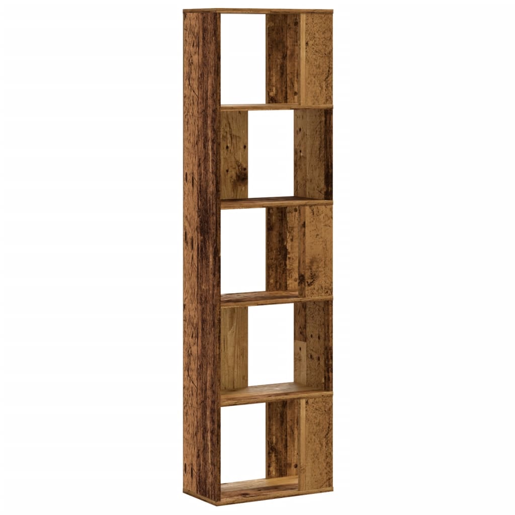 Libreria 5 Ripiani Legno Vecchio 45x23,5x162,5cm Multistrato