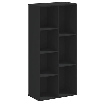 Libreria Nera 50x25x105 cm in Legno Multistrato