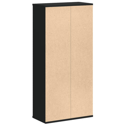 Libreria Nera 50x25x105 cm in Legno Multistrato