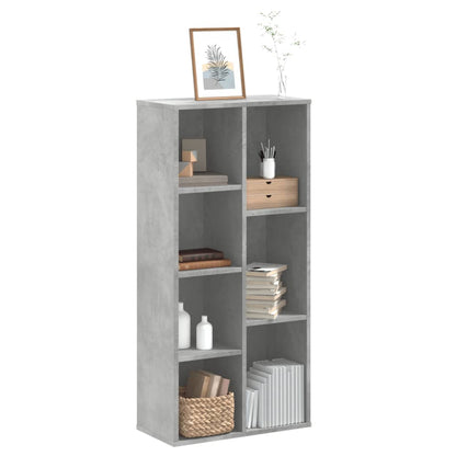 Libreria Grigio Cemento 50x25x105 cm in Legno Multistrato