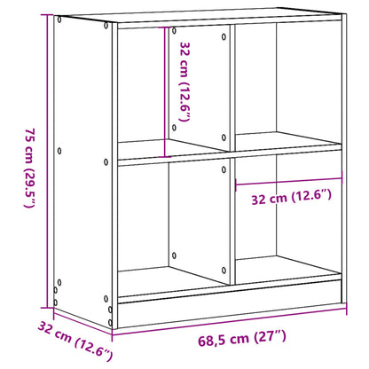 Libreria Rovere Sonoma 68,5x32x75 cm in Legno Multistrato