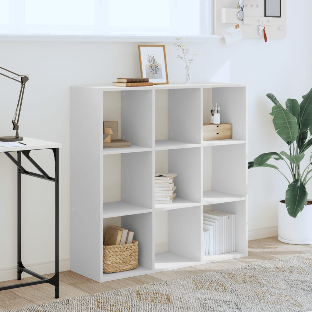 Libreria Bianca 102x32x102 cm in Legno Multistrato