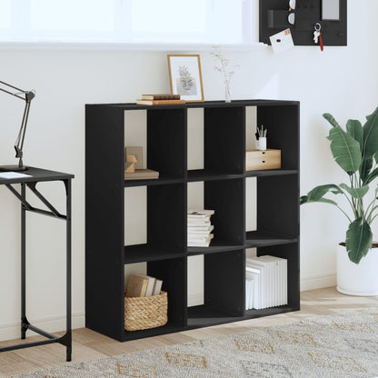 Libreria Nera 102x32x102 cm in Legno Multistrato