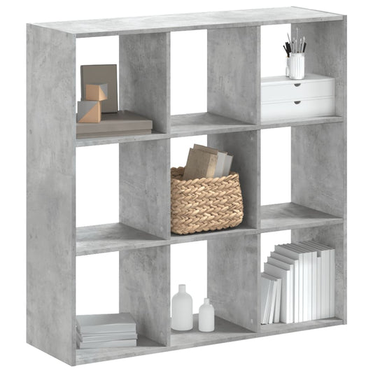 Libreria Grigio Cemento 102x32x102 cm in Legno Multistrato