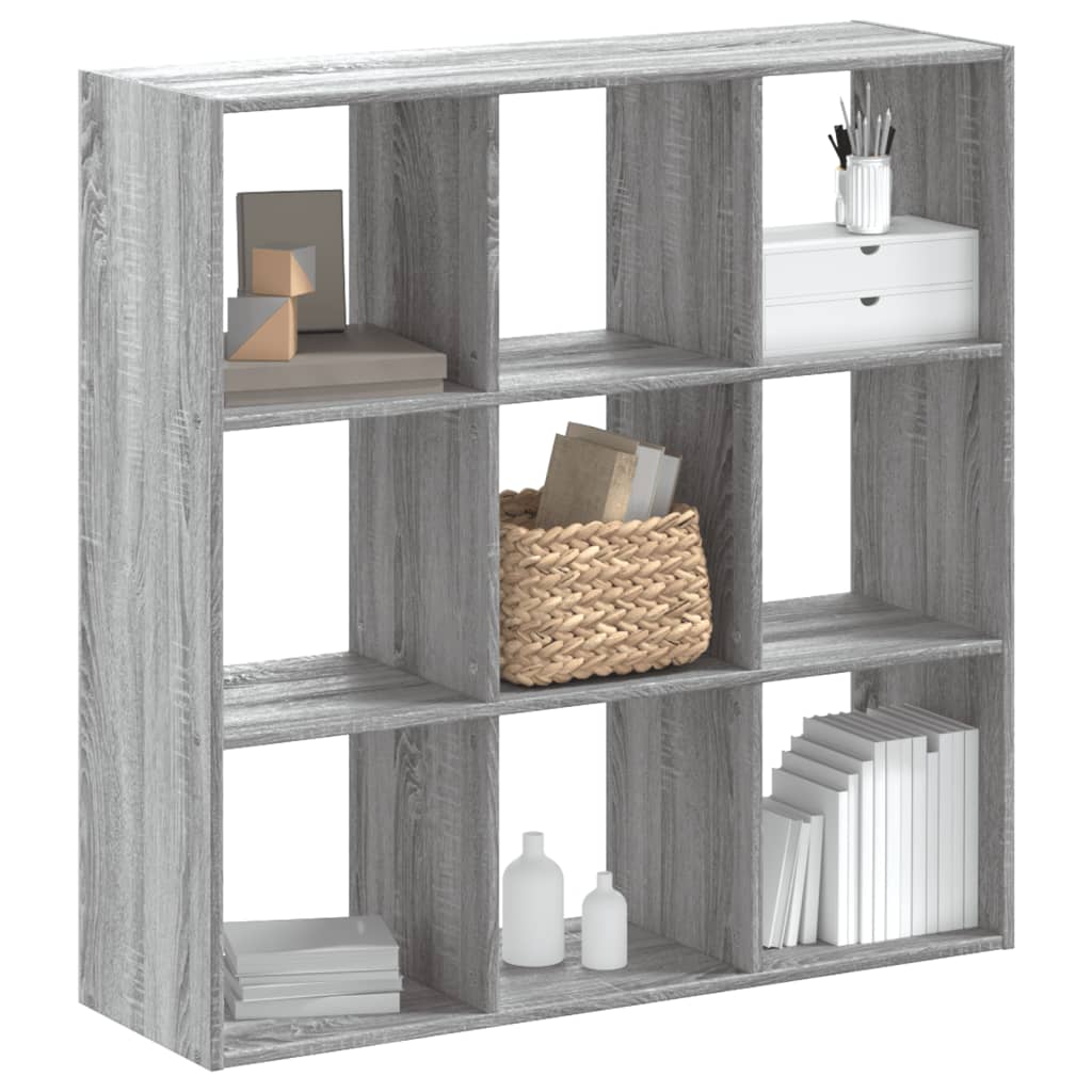 Libreria Grigio Sonoma 102x32x102 cm in Legno Multistrato