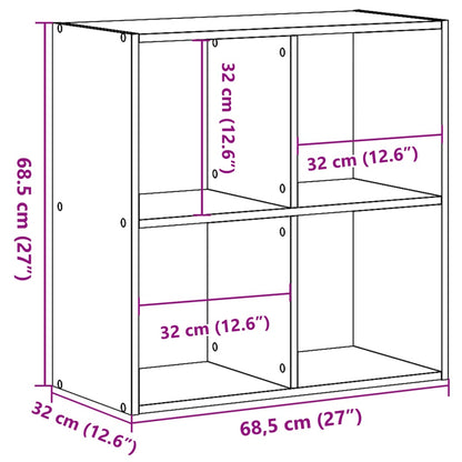 Libreria Bianca 68,5x32x68,5 cm in Legno Multistrato