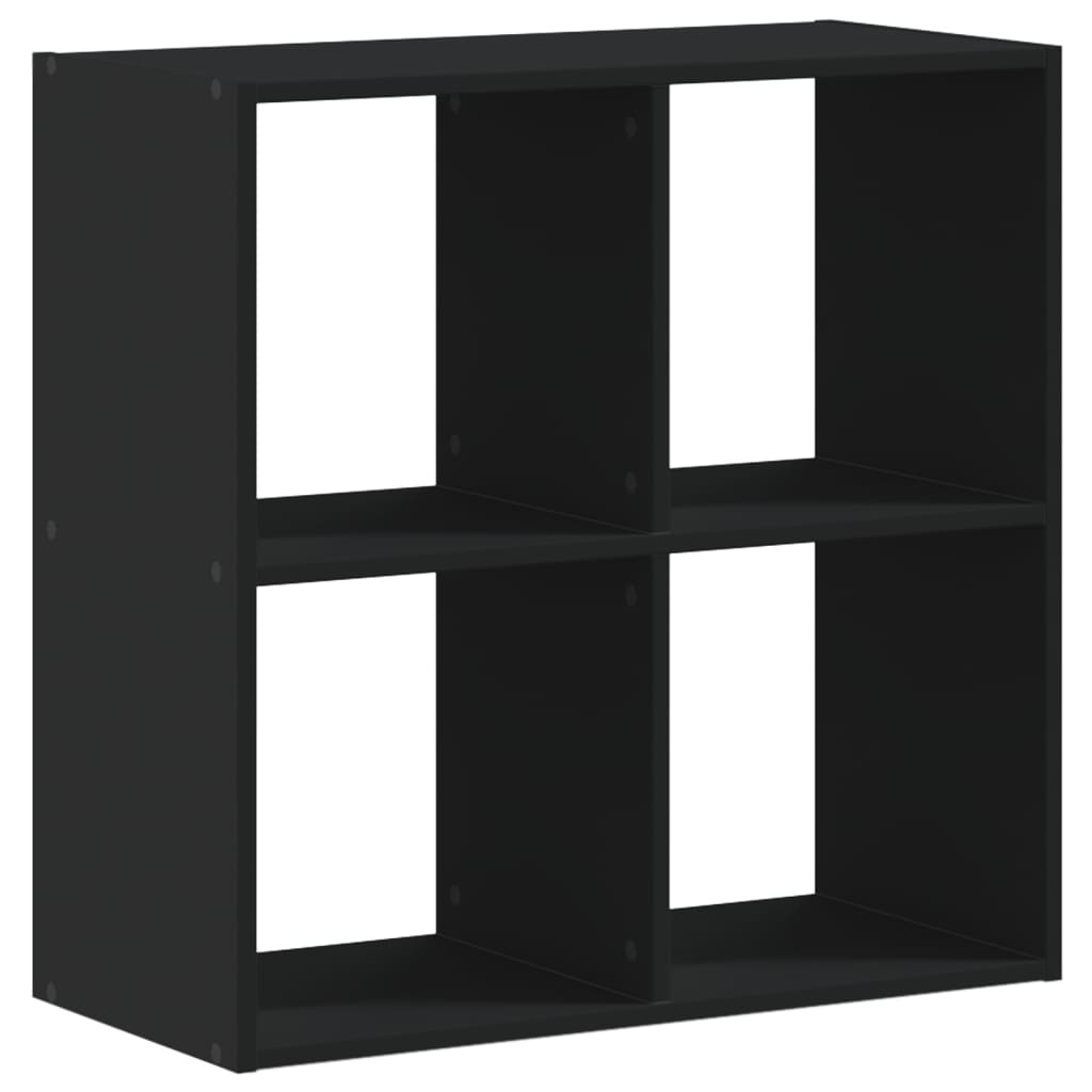 Libreria Nera 68,5x32x68,5 cm in Legno Multistrato