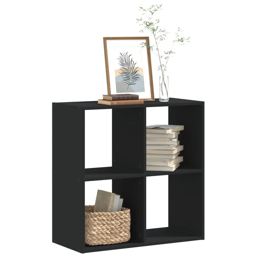 Libreria Nera 68,5x32x68,5 cm in Legno Multistrato