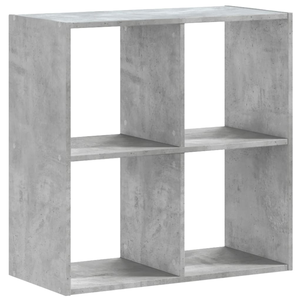 Libreria Grigio Cemento 68,5x32x68,5 cm in Legno Multistrato