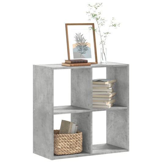 Libreria Grigio Cemento 68,5x32x68,5 cm in Legno Multistrato