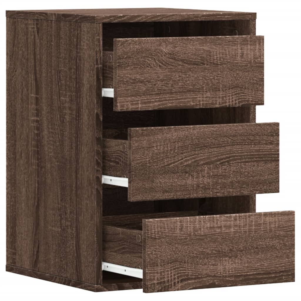Cassettiera Angolo Rovere Marrone 40x41x58cm Legno Multistrato - homemem39