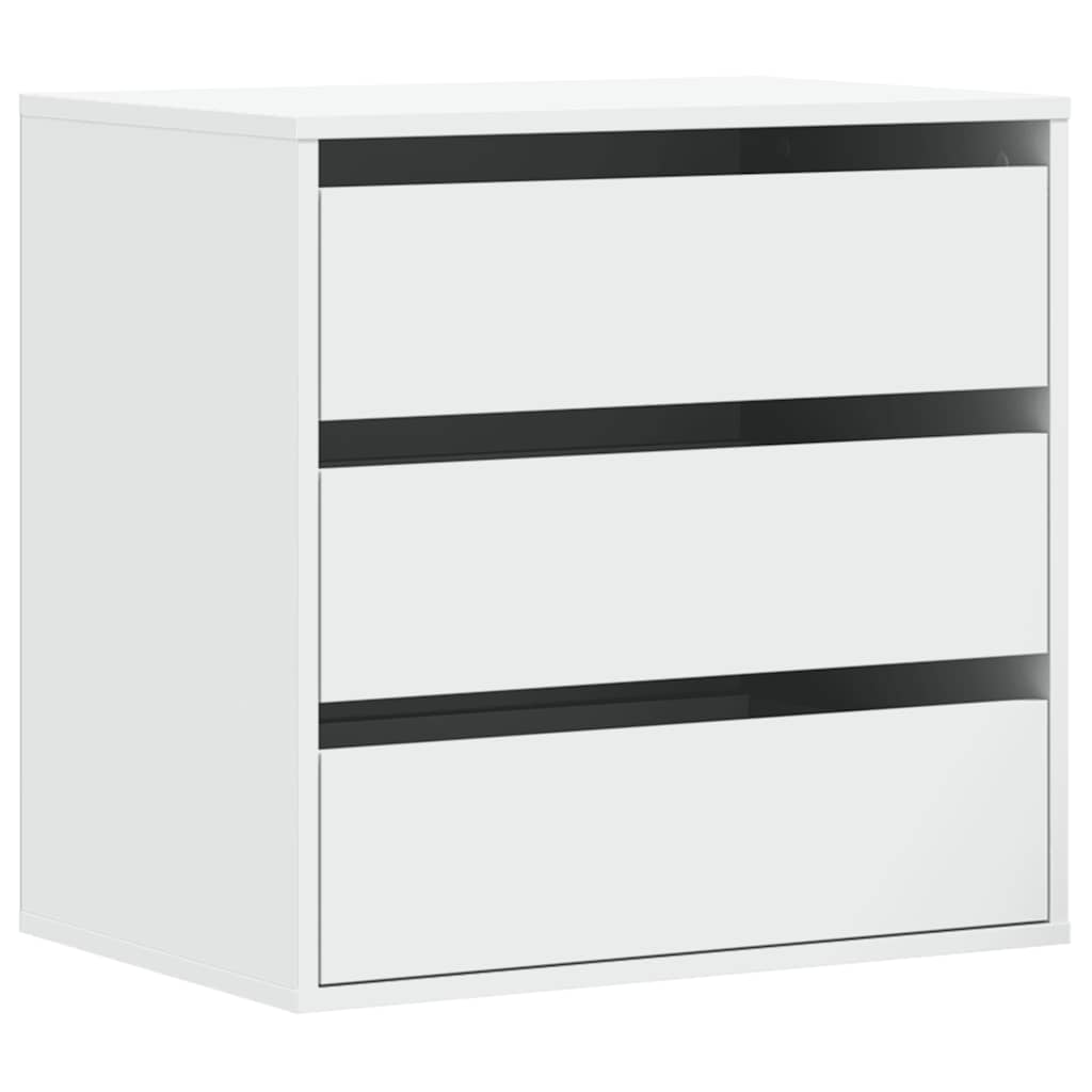 Cassettiera Bianca 60x41x58 cm in Legno Multistrato | homemem39