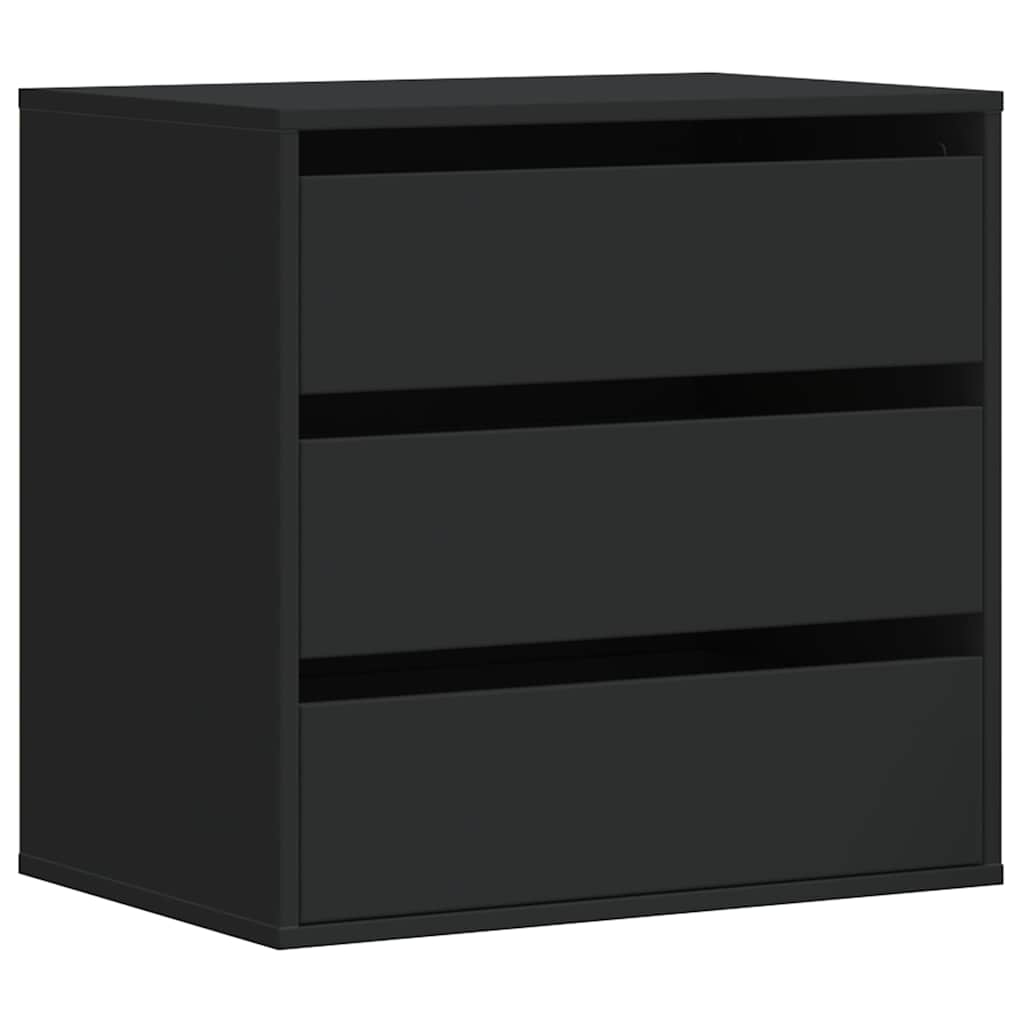 Cassettiera Angolare Nera 60x41x58 cm in Legno Multistrato - homemem39