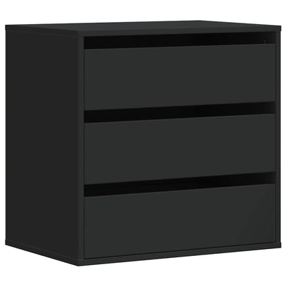 Cassettiera Angolare Nera 60x41x58 cm in Legno Multistrato - homemem39