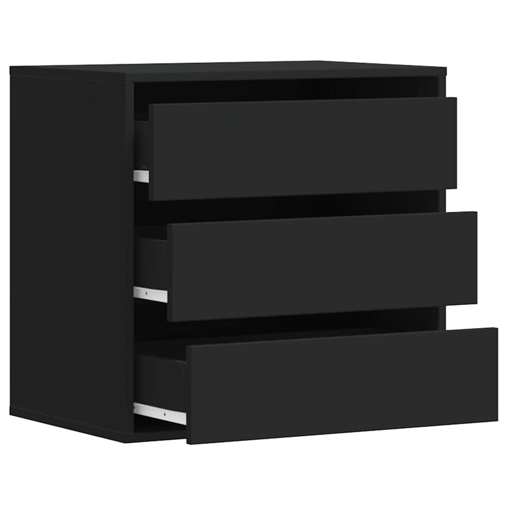 Cassettiera Angolare Nera 60x41x58 cm in Legno Multistrato - homemem39