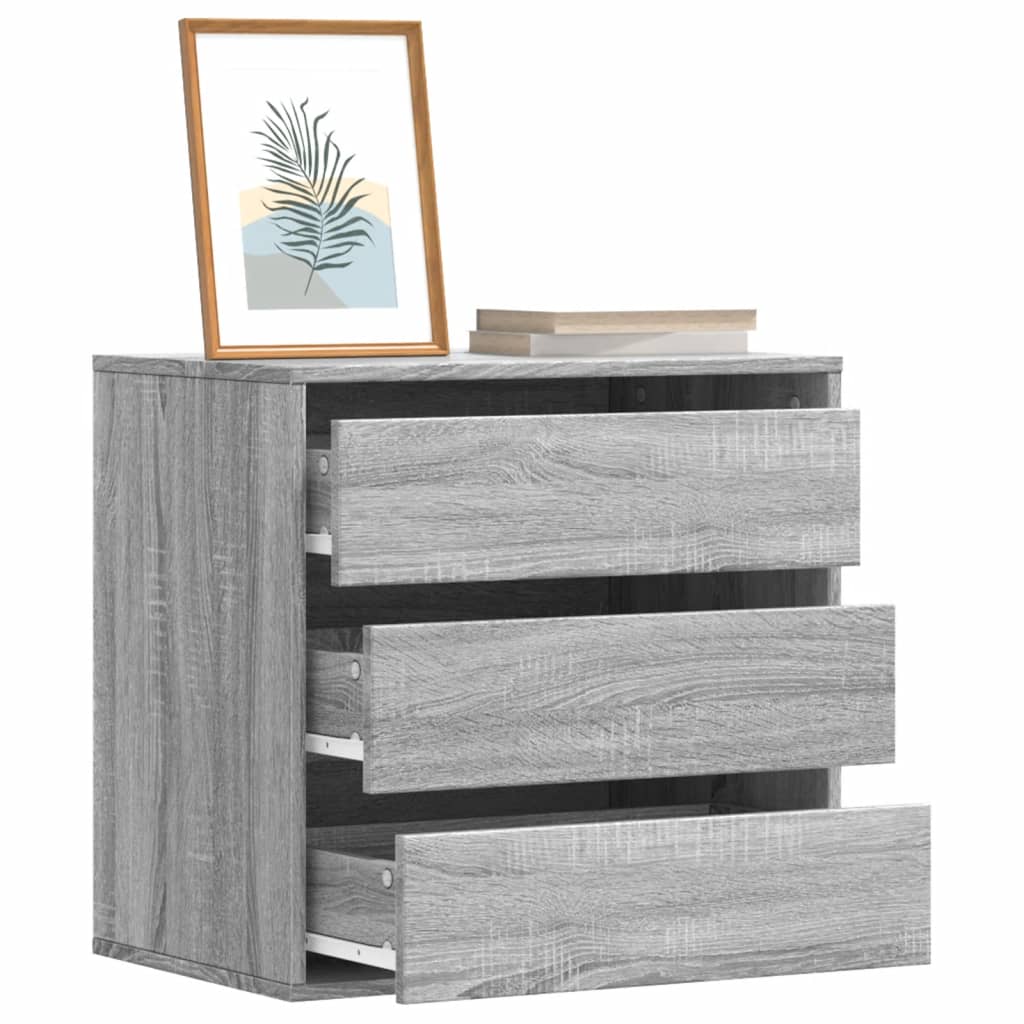 Cassettiera Angolare Grigio Sonoma 60x41x58cm Legno Multistrato - homemem39