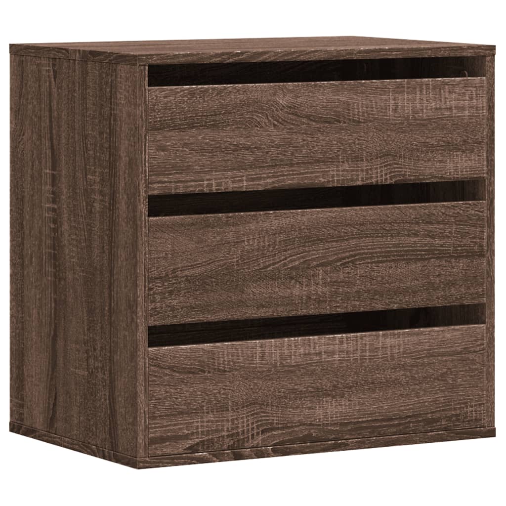 Cassettiera Angolo Rovere Marrone 60x41x58cm Legno Multistrato - homemem39