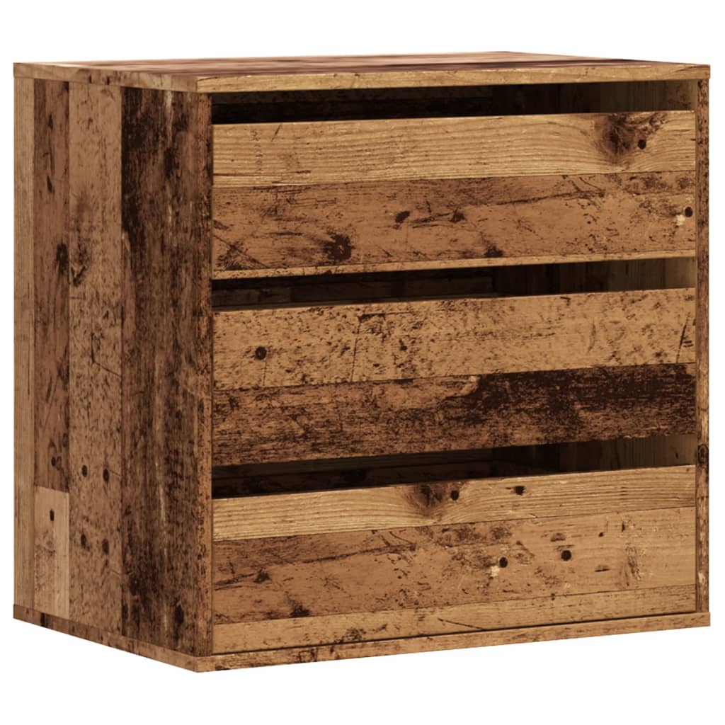 Cassettiera Angolare Legno Antico 60x41x58 cm Legno Multistrato - homemem39
