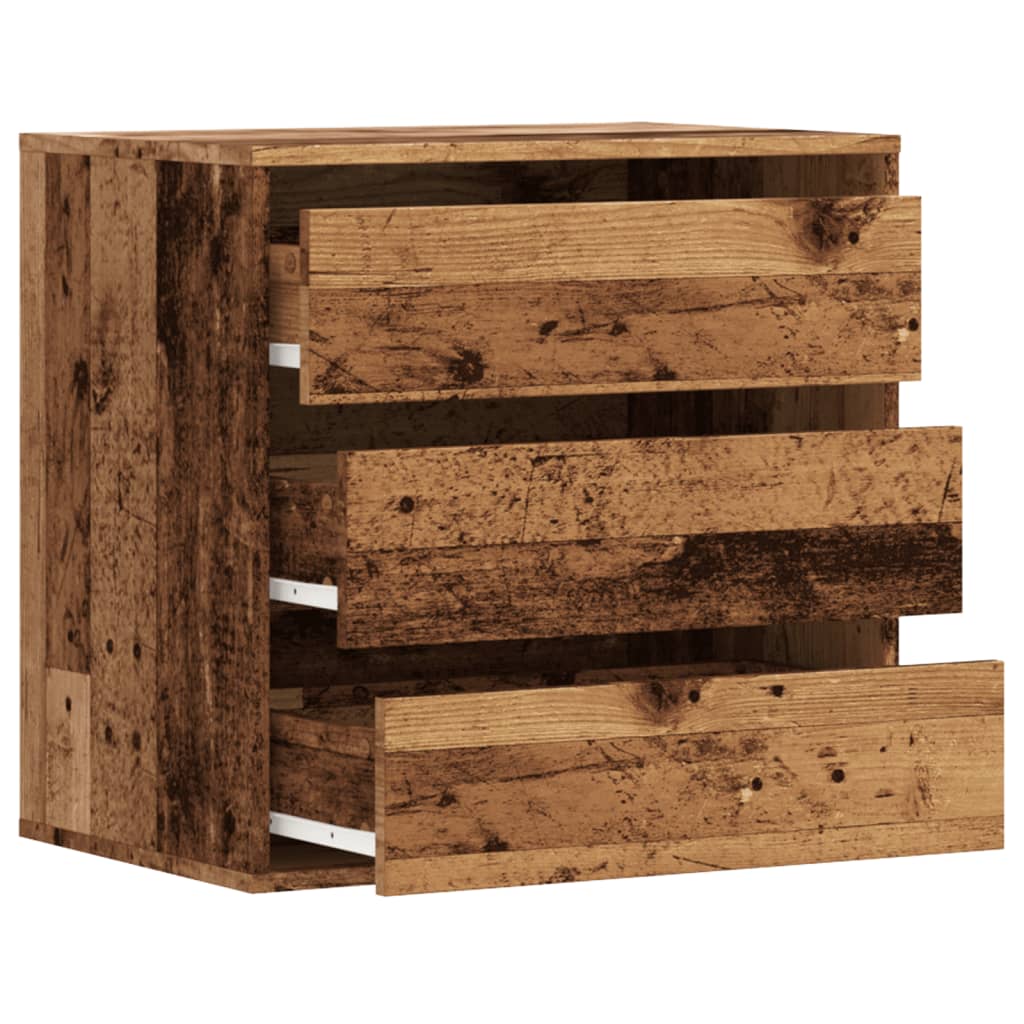 Cassettiera Angolare Legno Antico 60x41x58 cm Legno Multistrato - homemem39