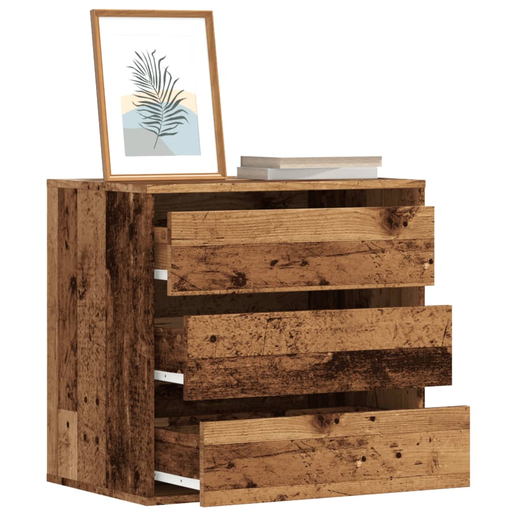 Cassettiera Angolare Legno Antico 60x41x58 cm Legno Multistrato - homemem39