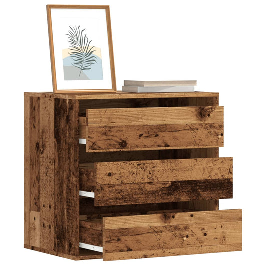 Cassettiera Angolare Legno Antico 60x41x58 cm Legno Multistrato - homemem39