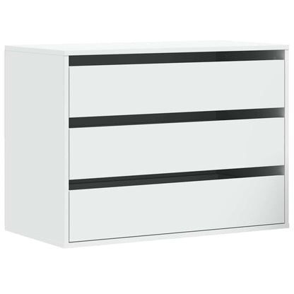 Cassettiera Bianca 80x41x58 cm in Legno Multistrato - homemem39