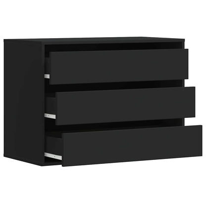 Cassettiera Angolare Nera 80x41x58 cm in Legno Multistrato - homemem39