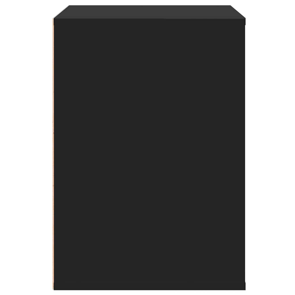Cassettiera Angolare Nera 80x41x58 cm in Legno Multistrato - homemem39