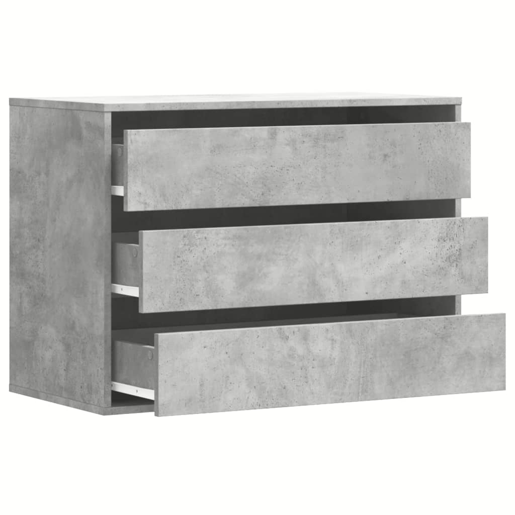 Cassettiera Angolo Grigio Cemento 80x41x58cm Legno Multistrato - homemem39