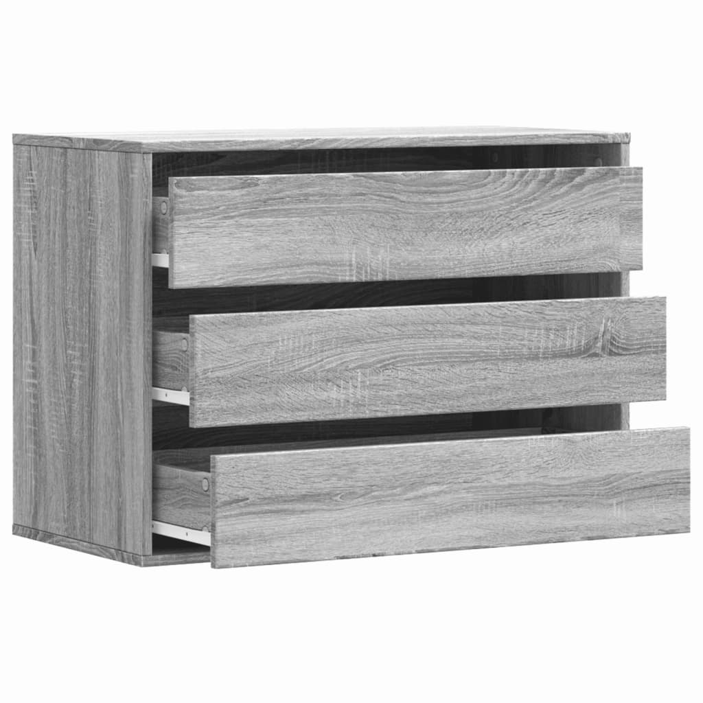 Cassettiera Angolare Grigio Sonoma 80x41x58cm Legno Multistrato - homemem39