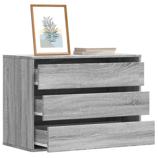 Cassettiera Angolare Grigio Sonoma 80x41x58cm Legno Multistrato - homemem39