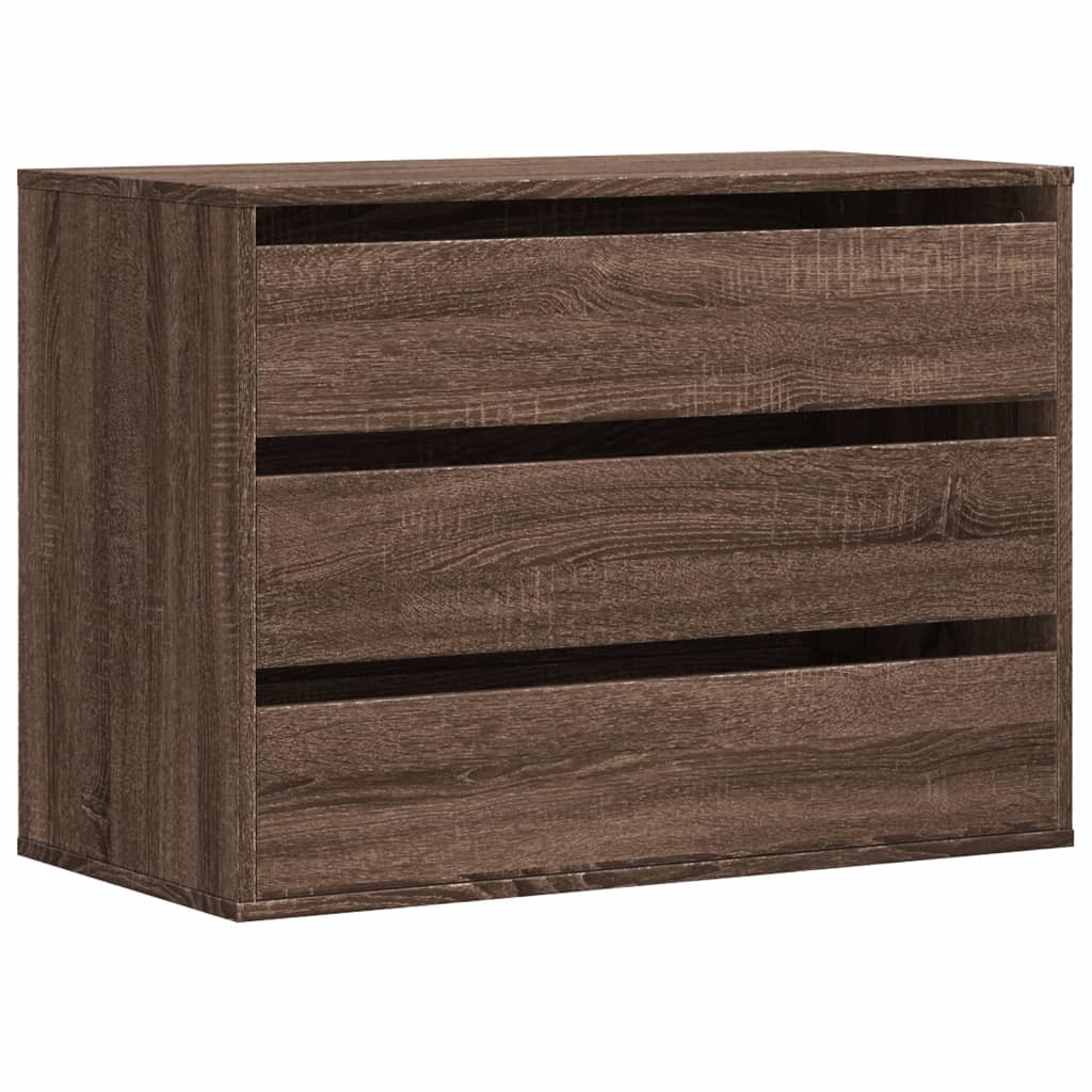 Cassettiera Angolo Rovere Marrone 80x41x58cm Legno Multistrato - homemem39