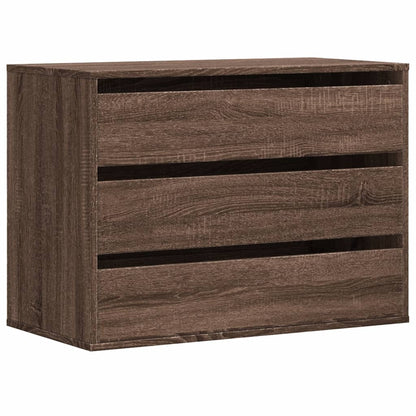 Cassettiera Angolo Rovere Marrone 80x41x58cm Legno Multistrato - homemem39