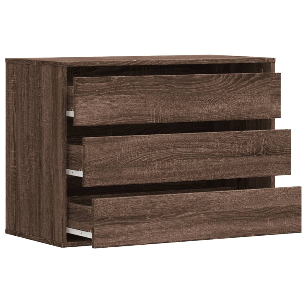 Cassettiera Angolo Rovere Marrone 80x41x58cm Legno Multistrato - homemem39