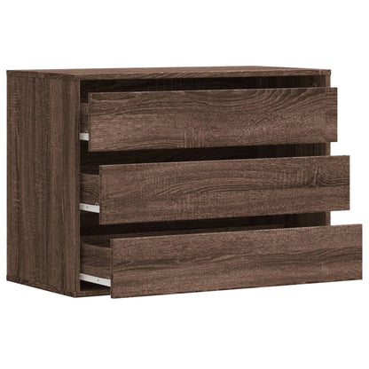 Cassettiera Angolo Rovere Marrone 80x41x58cm Legno Multistrato - homemem39