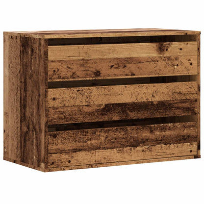 Cassettiera Angolare Legno Antico 80x41x58 cm Legno Multistrato - homemem39