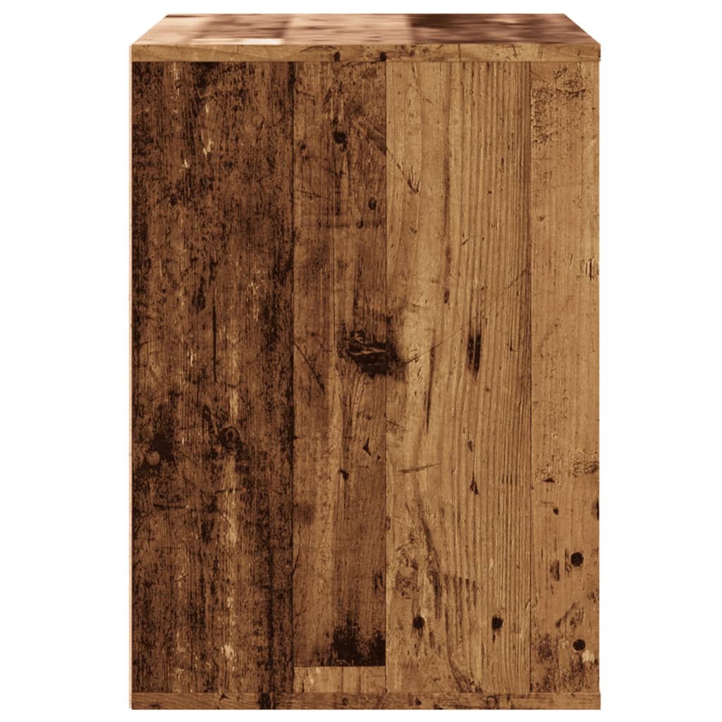 Cassettiera Angolare Legno Antico 80x41x58 cm Legno Multistrato - homemem39