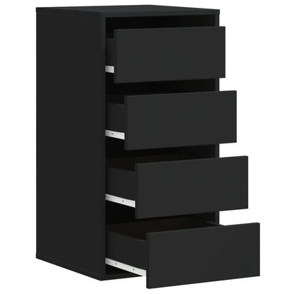 Cassettiera Angolare Nera 40x41x76 cm in Legno Multistrato - homemem39