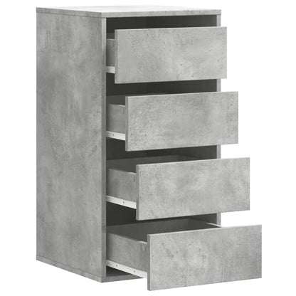 Cassettiera Angolo Grigio Cemento 40x41x76cm Legno Multistrato - homemem39
