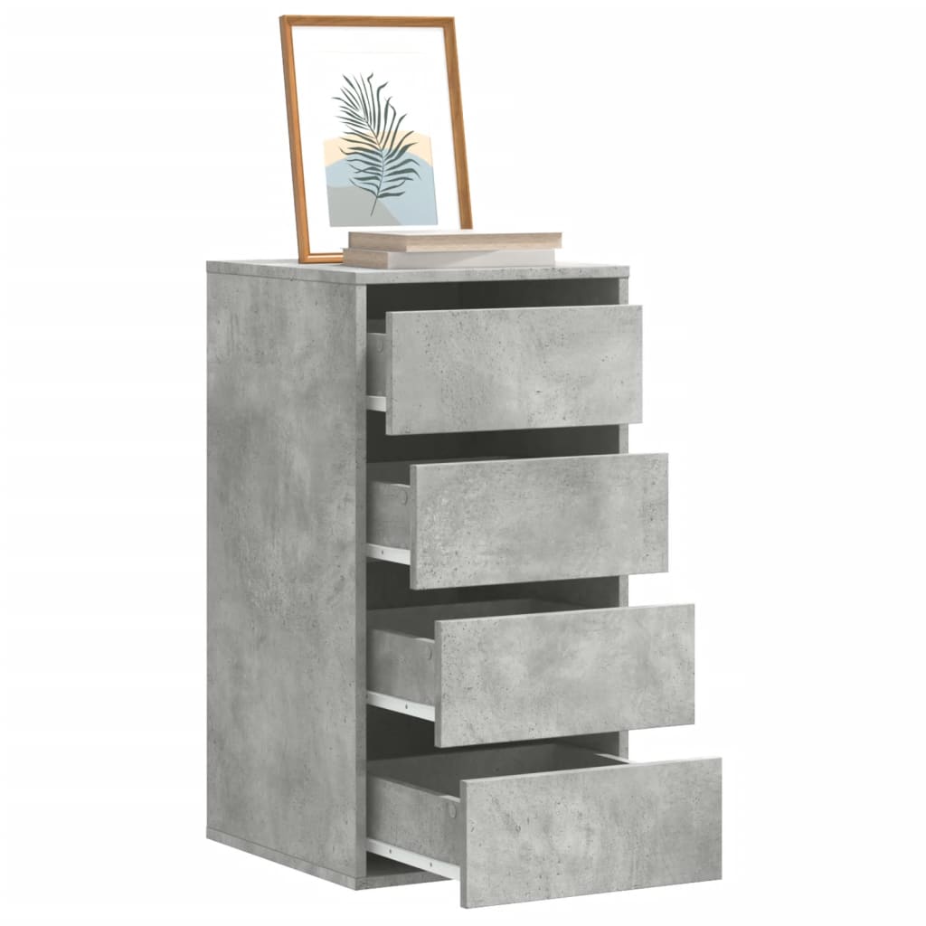 Cassettiera Angolo Grigio Cemento 40x41x76cm Legno Multistrato - homemem39
