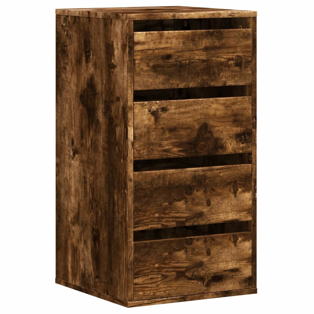 Cassettiera Angolare Rovere Fumo 40x41x76cm Legno Multistrato - homemem39