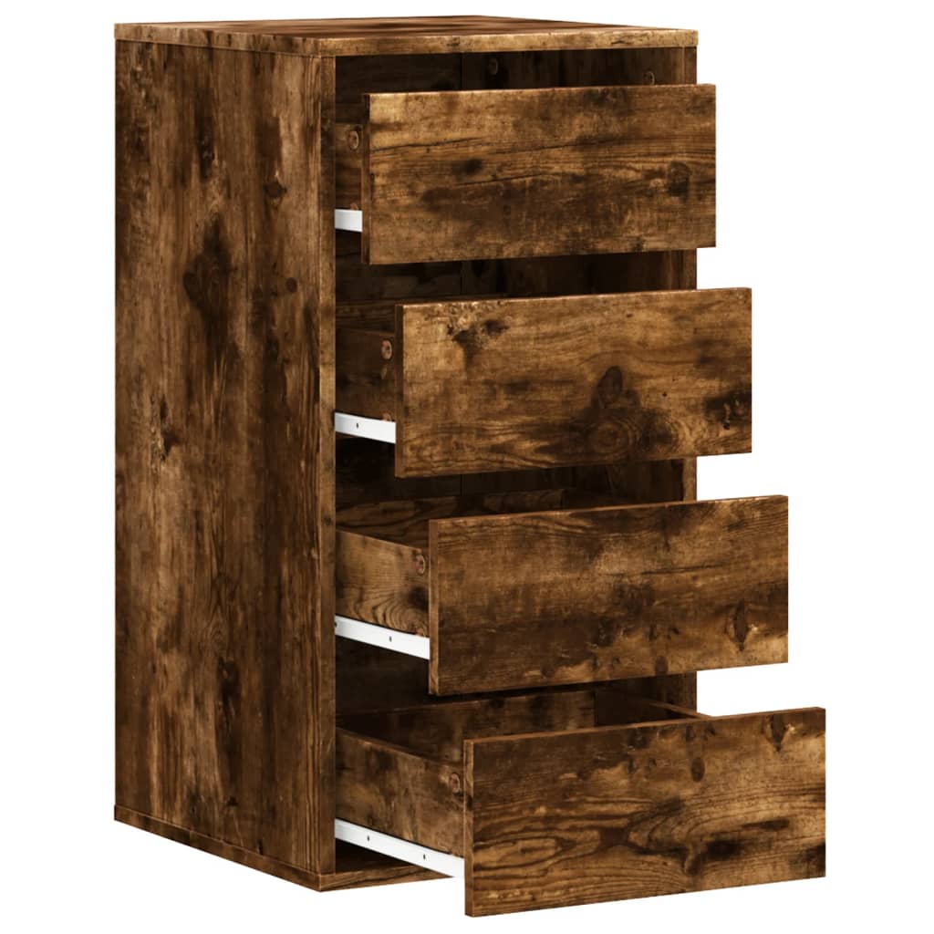 Cassettiera Angolare Rovere Fumo 40x41x76cm Legno Multistrato - homemem39